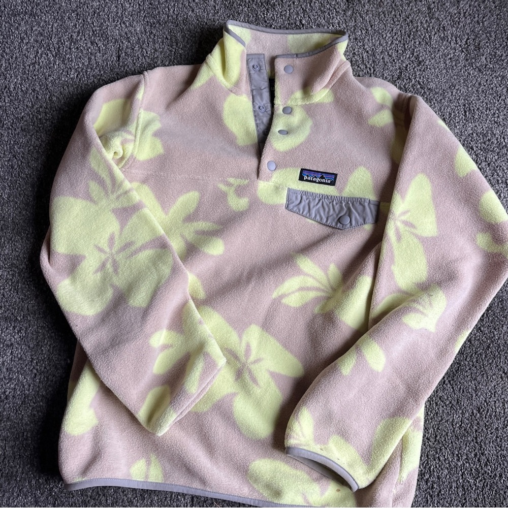 Patagonia Floral Synchilla Fleece Pullover XXS